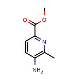 Chemical structure of Methyl 5-amino-6-methylpyridine-2-carboxylate , CAS 343786-11-8, AChemBlock F-4330
