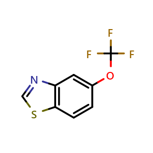 Chemical structure of 5-Trifluoromethoxybenzothiazole , CAS 876500-74-2, AChemBlock F-4406