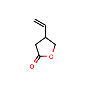 Chemical structure of 4-Vinyl-dihydrofuran-2(3H)-one , CAS 53627-36-4, AChemBlock F-4407