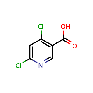 Chemical structure of 4,6-Dichloronicotinic acid , CAS 73027-79-9, AChemBlock F-4417