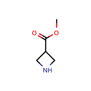 Chemical structure of Methyl azetidine-3-carboxylate , CAS 343238-58-4, AChemBlock F-4426