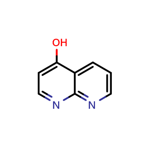 Chemical structure of 1,8-Naphthyridin-4-ol , CAS 54569-29-8, AChemBlock F-4463