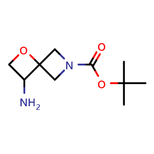 Chemical structure of 6-Boc-1-oxa-6-azaspiro[3.3]heptan-3-amine , CAS 1349199-65-0, AChemBlock F-4544