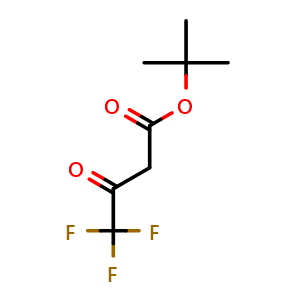 Chemical structure of 4,4,4-Trifluoro-acetoacetic acid tert-butyl ester , CAS 26717-75-9, AChemBlock F-4571