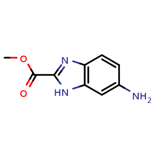 Chemical structure of Methyl 6-amino-1H-benzimidazole-2-carboxylate , CAS 292070-01-0, AChemBlock F-4574