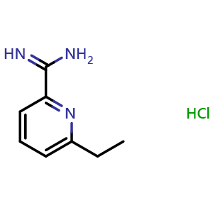 Chemical structure of 6-Ethylpicolinimidamide hydrochloride , CAS 112736-14-8, AChemBlock F-4589