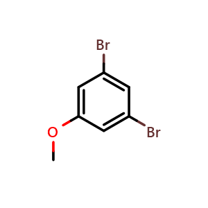 Chemical structure of 3,5-Dibromoanisole , CAS 74137-36-3, AChemBlock F-4625