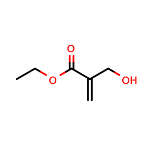 Chemical structure of Ethyl 2-(hydroxymethyl)acrylate , CAS 10029-04-6, AChemBlock F-4649