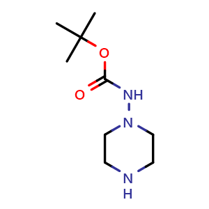 Chemical structure of tert-Butyl piperazin-1-ylcarbamate , CAS 147081-80-9, AChemBlock F-4679