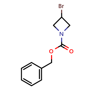 Chemical structure of Benzyl 3-bromoazetidine-1-carboxylate , CAS 939759-25-8, AChemBlock F-4706