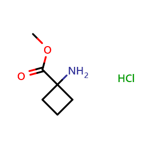 Chemical structure of Methyl 1-aminocyclobutanecarboxylate hydrochloride , CAS 92398-47-5, AChemBlock F-4742