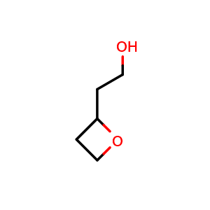 Chemical structure of 2-Oxetan-2-yl-ethanol , CAS 362604-33-9, AChemBlock F-4763