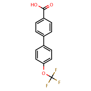 Chemical structure of 4-(4-Trifluoromethoxyphenyl)benzoic acid , CAS 728919-11-7, AChemBlock F-4778