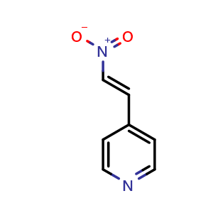 Chemical structure of 4-(2-Nitroethenyl)pyridine , CAS 100446-37-5, AChemBlock F-4841