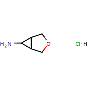 Chemical structure of 3-Oxabicyclo[3.1.0]hexan-6-amine hydrochloride , CAS 693248-55-4, AChemBlock F-4873
