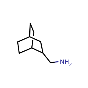 Chemical structure of 2-Aminomethylbicyclo[2.2.2]octane , CAS 23083-63-8, AChemBlock F-4875