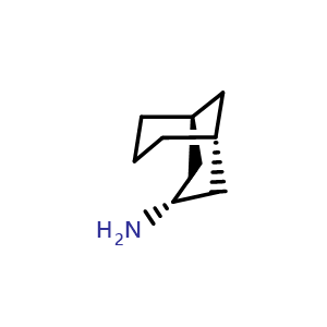 Chemical structure of exo-3-Amino-[3.3.1]nonane , CAS 1126795-30-9, AChemBlock F-4876