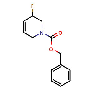 Chemical structure of 1-Cbz-3-fluoro-3,6-dihydro-2H-pyridine , CAS 1419101-03-3, AChemBlock G-5040