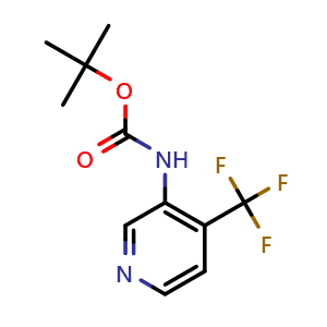 Chemical structure of 3-(Boc-amino)-4-trifluoromethylpyridine , CAS 1392804-92-0, AChemBlock G-5087
