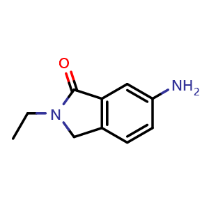 Chemical structure of 6-Amino-2,3-dihydro-2-ethyl-1H-isoindol-1-one , CAS 1234616-17-1, AChemBlock G-5124