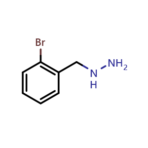 Chemical structure of 2-Bromobenzylhydrazine , CAS 51421-27-3, AChemBlock G-5141