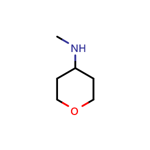 Chemical structure of 4-(Methylamino)tetrahydropyran , CAS 220641-87-2, AChemBlock G-5151