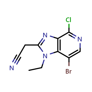 (7-Bromo-4-chloro-1-ethyl-1H-imidazo[4,5-c]pyridin-2-yl)acetonitrile