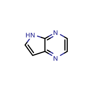 Chemical structure of 5H-Pyrrolo[2,3-b]pyrazine , CAS 4745-93-1, AChemBlock G-5208