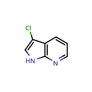 Chemical structure of 3-Chloro-7-azaindole , CAS 80235-01-4, AChemBlock G-5301