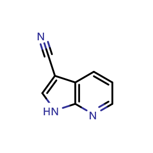 Chemical structure of 7-Azaindole-3-carbonitrile , CAS 4414-89-5, AChemBlock G-5302