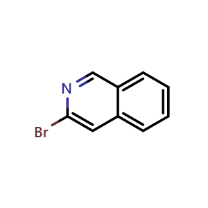 Chemical structure of 3-Bromoisoquinoline , CAS 34784-02-6, AChemBlock G-5331