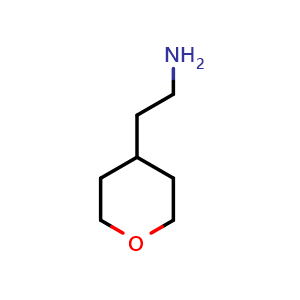Chemical structure of 4-(Aminoethyl)tetrahydropyran , CAS 65412-03-5, AChemBlock G-5344