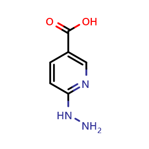 Chemical structure of 6-Hydrazinonicotinic acid , CAS 133081-24-0, AChemBlock G-5405