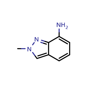 Chemical structure of 7-Amino-2-methylindazole , CAS 90223-02-2, AChemBlock G-5425