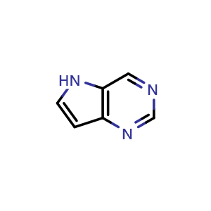 Chemical structure of 5H-Pyrrolo[3,2-d]pyrimidine , CAS 272-50-4, AChemBlock G-5442