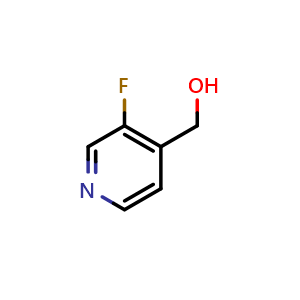 Chemical structure of 3-Fluoro-4-(hydroxymethyl)pyridine , CAS 870063-60-8, AChemBlock G-5482