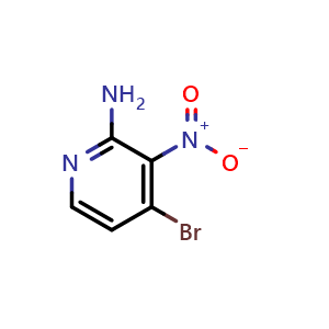 Chemical structure of 2-Amino-4-bromo-3-nitropyridine , CAS 84487-10-5, AChemBlock G-5515