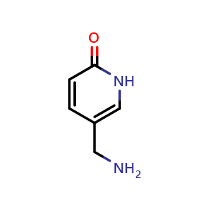 Chemical structure of 5-Aminomethyl-1H-pyridin-2-one , CAS 131052-84-1, AChemBlock G-5535