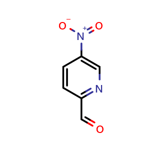 Chemical structure of 5-Nitropyridine-2-carboxaldehyde , CAS 35969-75-6, AChemBlock G-5548