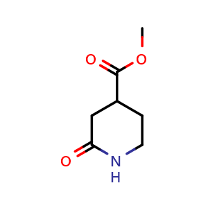 Chemical structure of Methyl 2-oxopiperidine-4-carboxylate , CAS 25504-47-6, AChemBlock G-5565