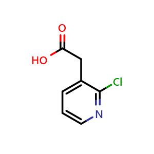 Chemical structure of 2-Chloropyridine-3-acetic acid , CAS 61494-55-1, AChemBlock G-5570