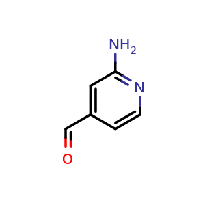 Chemical structure of 2-Aminopyridine-4-carbaldehyde , CAS 89640-61-9, AChemBlock G-5572