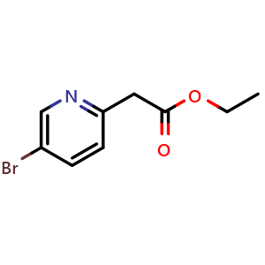 Chemical structure of Ethyl 5-bromopyridine-2-acetate , CAS 1060814-88-1, AChemBlock G-5597