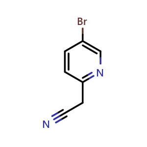Chemical structure of 5-Bromopyridine-2-acetonitrile , CAS 312325-72-7, AChemBlock G-5599