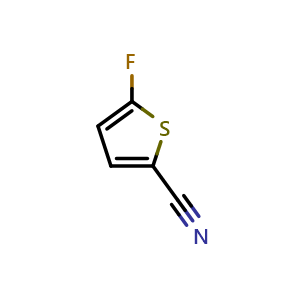 Chemical structure of 5-Cyano-2-fluorothiophene , CAS 32415-91-1, AChemBlock G-5622