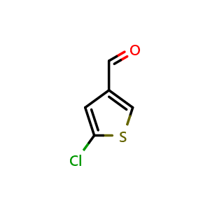 Chemical structure of 5-Chlorothiophene-3-carboxaldehyde , CAS 36155-85-8, AChemBlock G-5623
