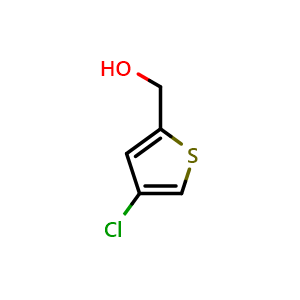 Chemical structure of 4-Chlorothiophene-2-methanol , CAS 233280-30-3, AChemBlock G-5627
