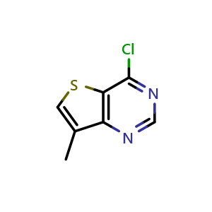 Chemical structure of 4-Chloro-7-methylthieno[3,2-d]pyrimidine , CAS 175137-21-0, AChemBlock G-5630