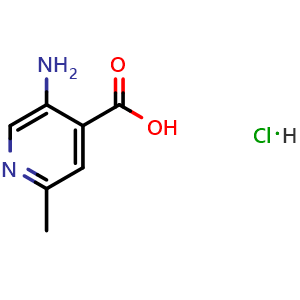 Chemical structure of 5-Amino-2-methylpyridine-4-carboxylic acid hydrochloride , CAS 1523571-13-2, AChemBlock G-5635