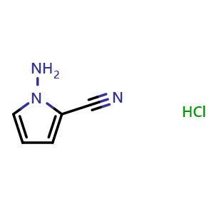 Chemical structure of 1-Aminopyrrole-2-carbonitrile hydrochloride , CAS 937046-97-4, AChemBlock G-5646